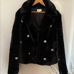 NWT Cece faux fur jacket